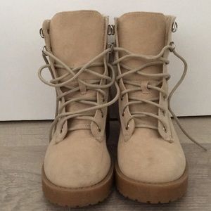 Women’s H&M Divided Beige military style boots